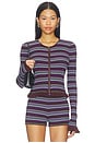 view 1 of 4 Addy Top in Chocolate Stripe