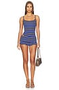 view 6 of 6 BODY FRANCES in Indigo Stripe