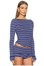 view 2 of 5 Madsen Top in Indigo Stripe
