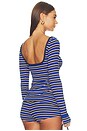 view 4 of 5 Madsen Top in Indigo Stripe