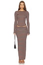 view 5 of 5 Madsen Top in Chocolate Stripe