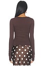 view 4 of 4 Ines Knit Crepe Top in Espresso