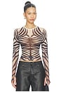 view 1 of 5 Kaylee Top in Snake Stripe