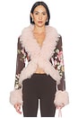 view 1 of 4 Simone Cardigan in Chocolate Rose