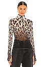 view 2 of 5 TOP COL ROULÉ ZADIE in Ombre Leopard