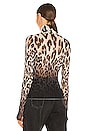 view 4 of 5 TOP CUELLO VUELTO ZADIE in Ombre Leopard