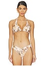 view 1 of 4 Mykonos Grommet Bikini Top in Ember Swirl Shell