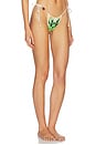 view 2 of 4 Cali Beaded Bikini Bottom in Lime Butterfly