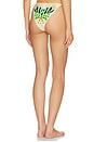 view 3 of 4 Cali Beaded Bikini Bottom in Lime Butterfly