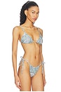view 2 of 4 Capri Bikini Top in Aqua Paisley