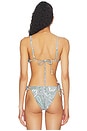 view 3 of 4 Capri Bikini Top in Aqua Paisley