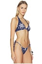 view 2 of 5 TOP BIKINI MYKONOS in Navy Shooting Stars