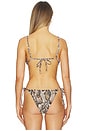 view 3 of 4 Capri Bikini Top in Sand Serpent