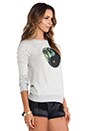 view 2 of 4 Yin Yang Wolf Sweatshirt in Heather Grey