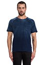 view 1 of 5 T-shirt  raglan avec poche in Vintage Indigo