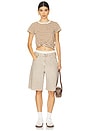 view 5 of 6 Hattie Short in Sulfur Simple Taupe
