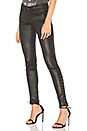 view 1 of 4 PANTALONES VAQUEROS DE CUERO SINTÉTICO CON CORDONES FARRAH in Super Black