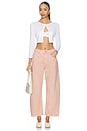 view 5 of 6 Hattie Crop Straight Leg Jeans in Sulfur Sparkling Rose