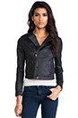 view 2 of 6 The Biker Motorcycle Coated Jacket in Blackslick