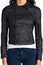 view 5 of 6 The Biker Motorcycle Coated Jacket in Blackslick