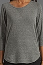 view 3 of 3 3/4 Sleeve Scoop Neck in Light Heather Grey