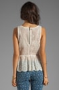 view 2 of 4 Scarlett Sleeveless Peplum Top in Cream