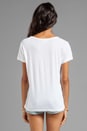 view 2 of 3 V-Neck Pocket Tee in White