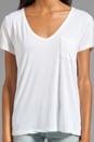 view 3 of 3 V-Neck Pocket Tee in White