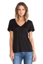 view 1 of 4 CAMISETA MANGA CORTA WREN VEE in Black