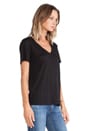 view 2 of 4 CAMISETA MANGA CORTA WREN VEE in Black