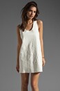 view 1 of 6 Afterword Racer Back Lambskin Leather Dress in White