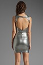 view 4 of 5 Ashby Super Stretch Backless Mini Dress in Metallic Silver