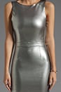 view 5 of 5 Ashby Super Stretch Backless Mini Dress in Metallic Silver