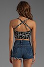 view 2 of 4 Enquirer Stretch Crop Bustier Top in Cross Black