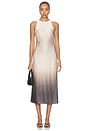 view 1 of 3 Adeline Long Satin Dress in Ombre