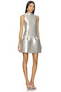 view 2 of 3 Blaze Satin Mini Dress in Silver