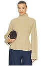 view 1 of 4 Chase Peplum Knit Sweater in Neutral