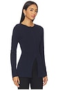 view 2 of 4 Daphne Waisted Knit Cardigan in Navy