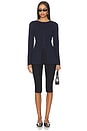 view 4 of 4 Daphne Waisted Knit Cardigan in Navy