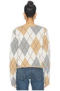 view 4 of 4 Aggie Merino Argyle Cardigan in Beige Mix