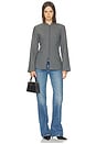 view 5 of 4 Daphne High Neck Blazer in Grey