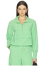 view 1 of 5 Rain Lightweight Woven Track Top in Green