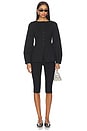view 4 of 4 Bonnie Ponte Waisted Blazer in Black
