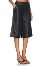 view 2 of 6 Kayleigh Leather Culotte in Black