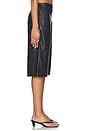 view 4 of 6 Kayleigh Leather Culotte in Black