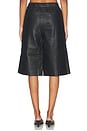 view 5 of 6 Kayleigh Leather Culotte in Black