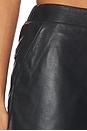 view 7 of 6 Kayleigh Leather Culotte in Black