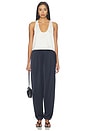 view 6 of 6 Millicent Satin Trouser in Navy in Navy 