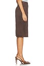 view 3 of 6 Arden Suede Culotte in Chocolate