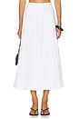 view 1 of 6 Julie Pleated Poplin Skirt in White